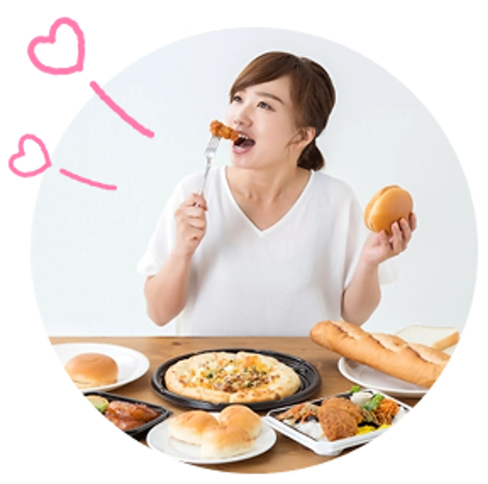 食べ過ぎてしまう女性